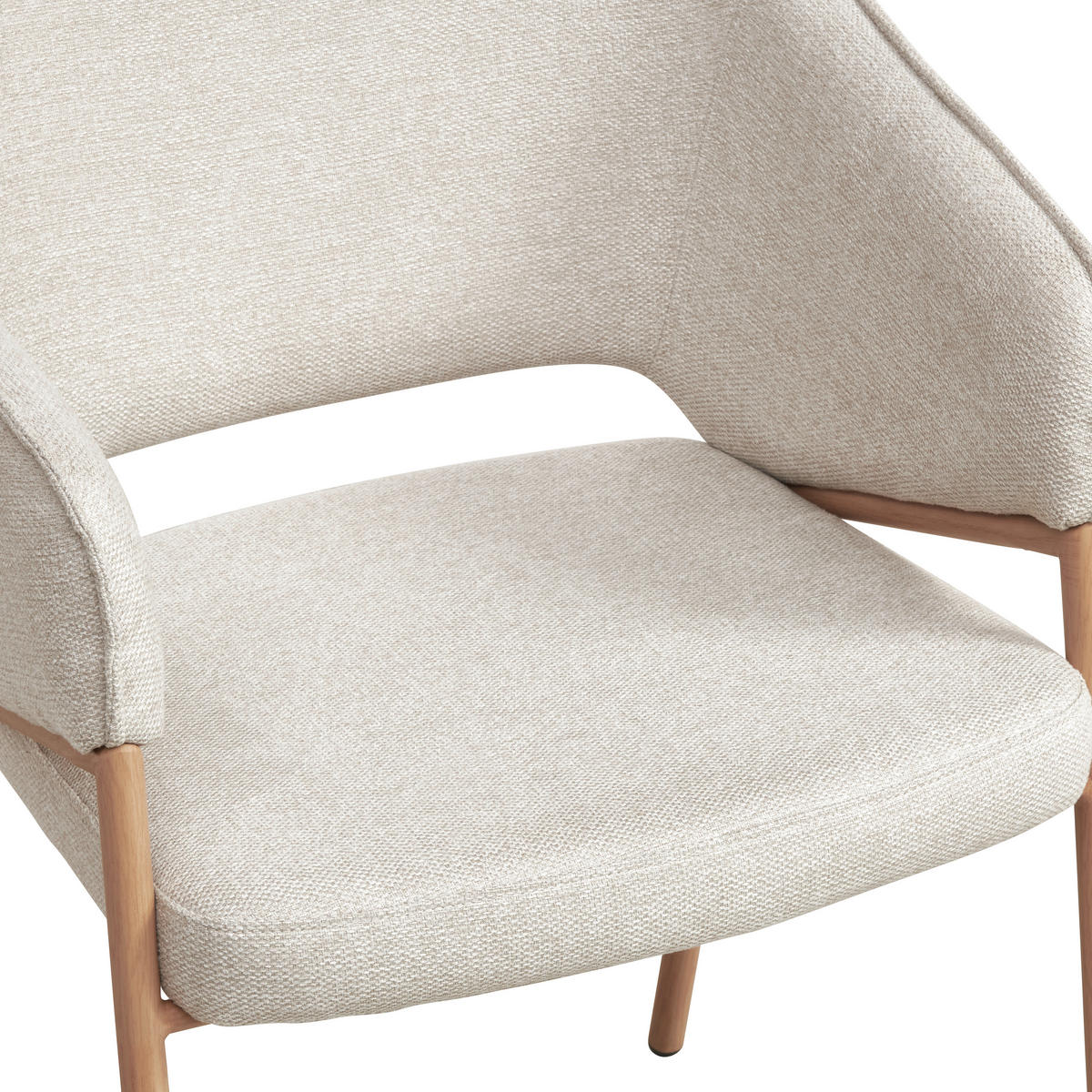 ARMLEHNSTUHL  in Eisen Webstoff  - Eichefarben/Beige, MODERN, Textil/Metall (64/85/57cm) - MID.YOU