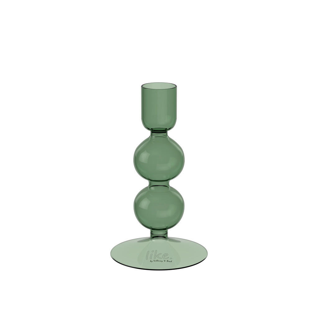 KERZENHALTER - Salbeigrün, KONVENTIONELL, Glas (7,5/7,5/13,5cm) - like.Villeroy & Boch