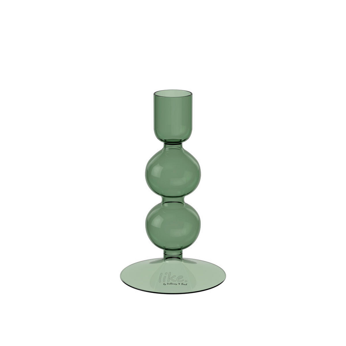 KERZENHALTER - Salbeigrün, KONVENTIONELL, Glas (7,5/7,5/13,5cm) - like.Villeroy & Boch