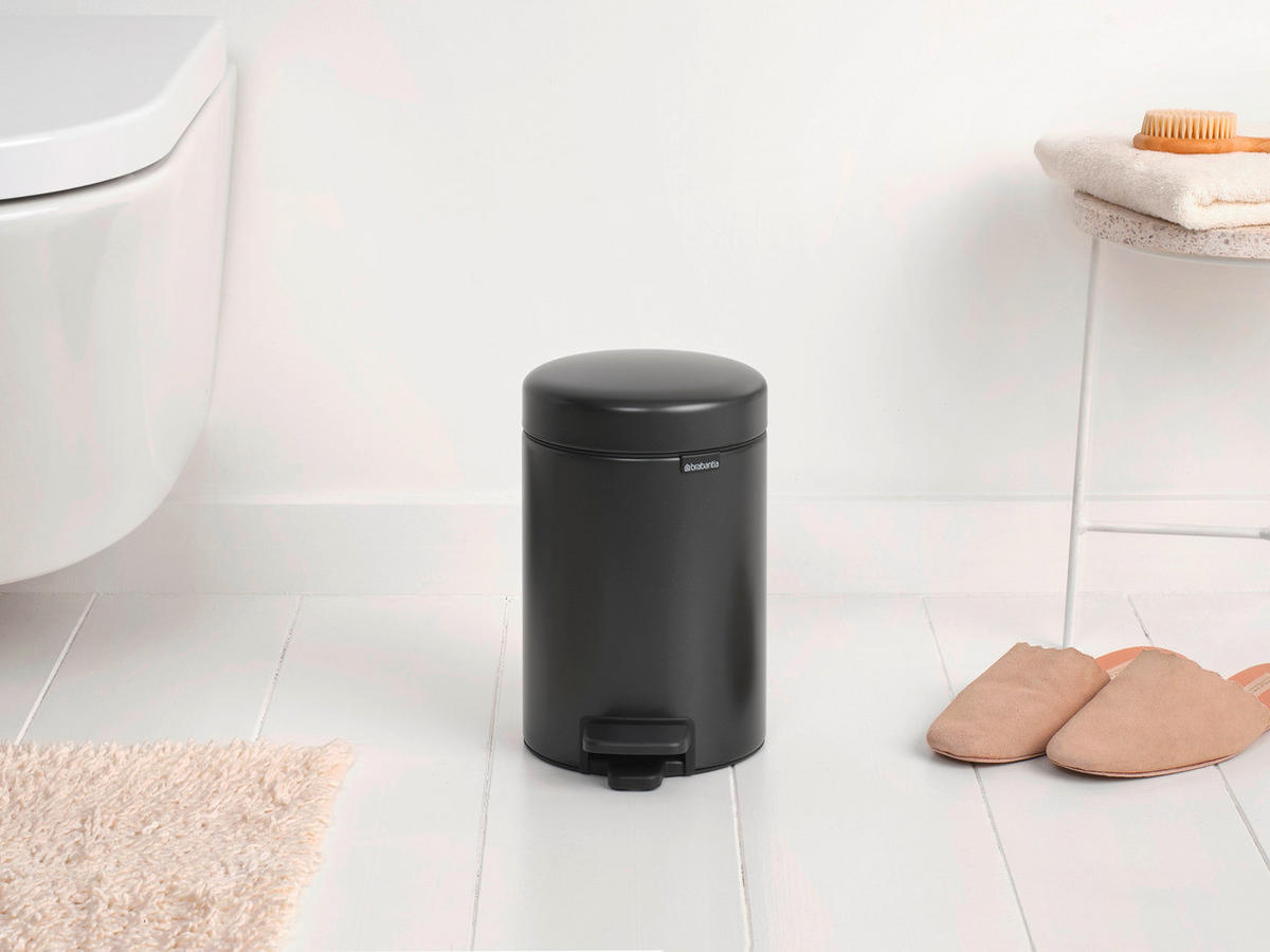 KOŠ ZA SMETI - antracit, Konvencionalno, kovina/umetna masa (16,8/26,4/23,5cm) - Brabantia