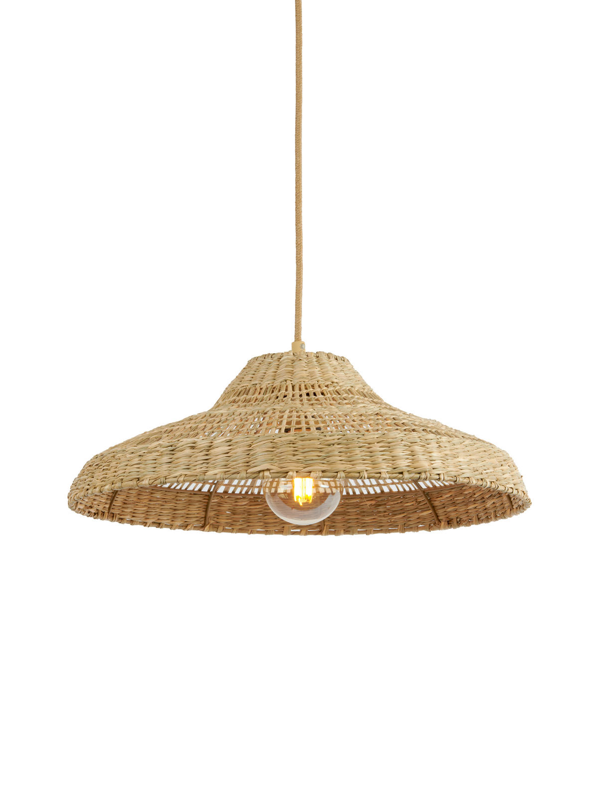 HÄNGELEUCHTE Good & Mojo 60/267 cm  - Beigebraun, Trend, Naturmaterialien (60/267cm) - Good & Mojo