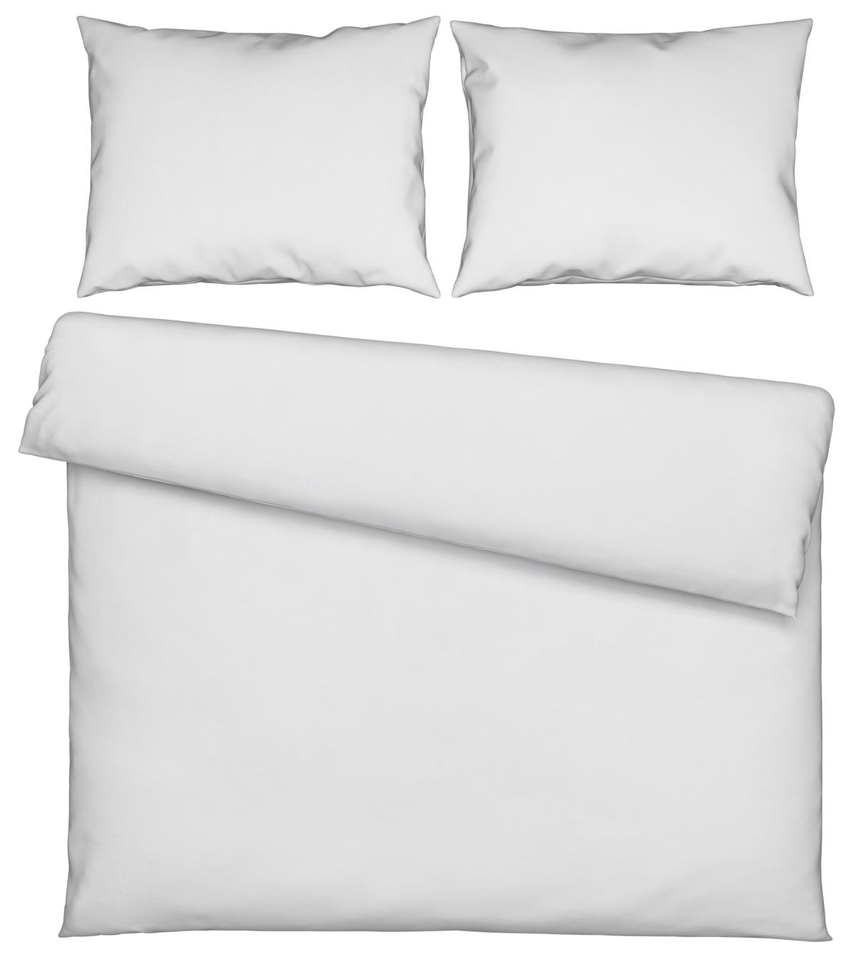 POSTELJNINA MANCHESTER 200/200 cm saten bela  - bela, Basics, tekstil (200/200cm) - Novel