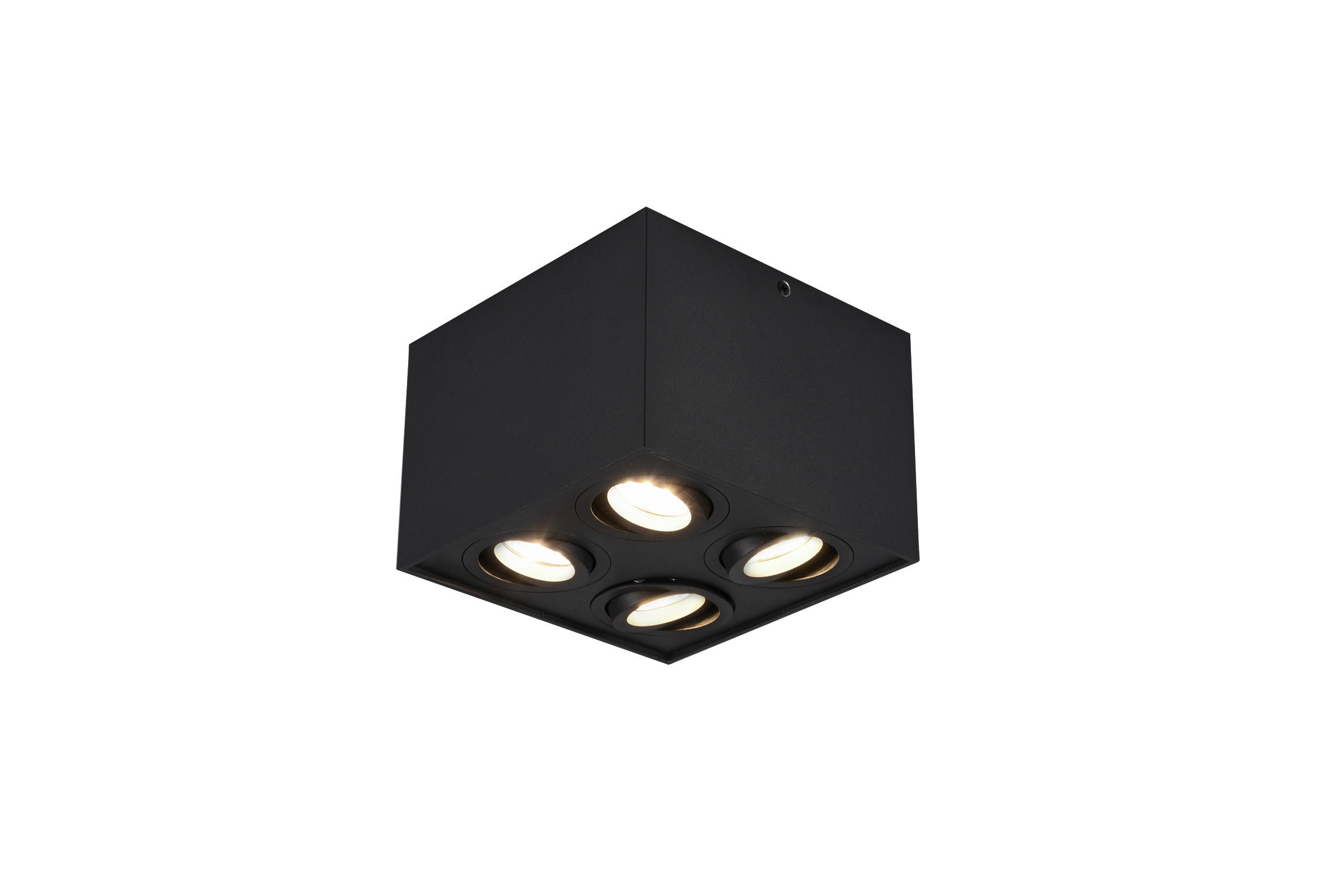 DECKENLEUCHTE - Schwarz, Basics, Metall (17,8/12,5/17,8cm)