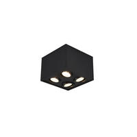 DECKENLEUCHTE     - Schwarz, Basics, Metall (17,8/12,5/17,8cm) - Trio Leuchten