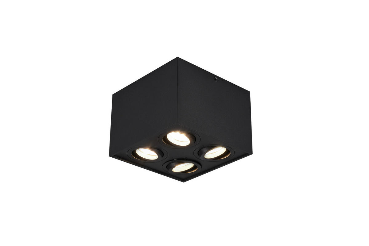 DECKENLEUCHTE     - Schwarz, Basics, Metall (17,8/12,5/17,8cm) - Trio Leuchten