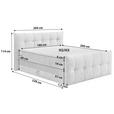 BOXSPRINGBETT 180/200 cm,  in Braun, Grau, Matratze, Bettkasten, Topper, H3 = fest, H4 = sehr fest, Wendematratze mit unterschiedlichen Härtegraden  - Schwarz/Braun, KONVENTIONELL, Kunststoff/Textil (180/200cm) - Esposa