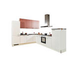 ECKKÜCHE XO 21 270/330 cm  in Rot, Weiß  - Rot/Schwarz, Design, Holzwerkstoff/Metall (270/330cm) - Xora