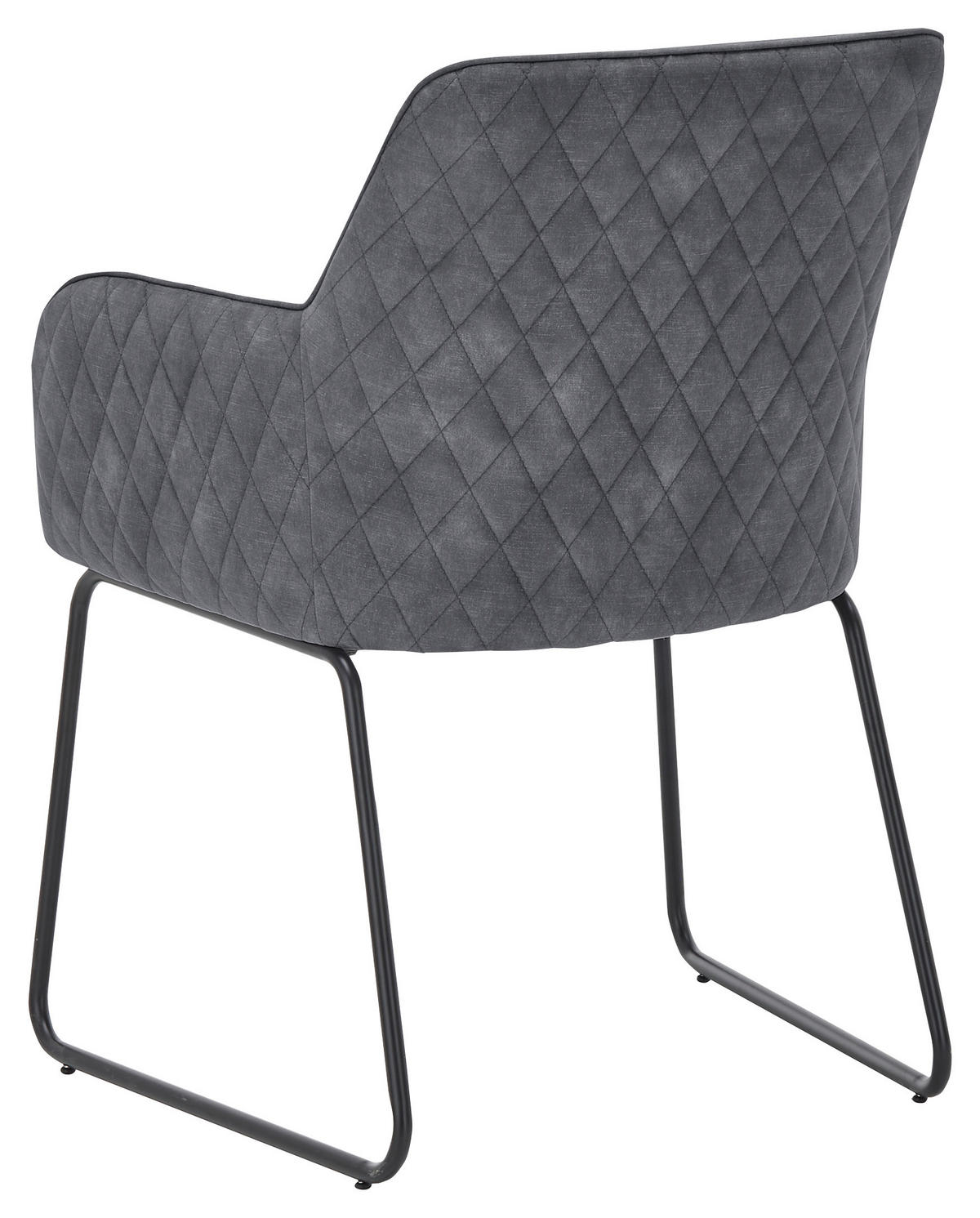 ARMLEHNSTUHL  in Eisen  - Anthrazit/Schwarz, Design, Kunststoff/Metall (60,5/85/63cm) - SetOne by Musterring