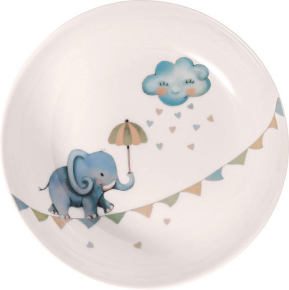 KINDERTELLER Walk Elephant Fine China  - Multicolor, Design, Keramik (18,5/18,5/4,5cm) - Villa Collection