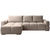 ECKSOFA Beige Chenille  - Beige/Schwarz, Design, Textil/Metall (173/299cm) - Stylife