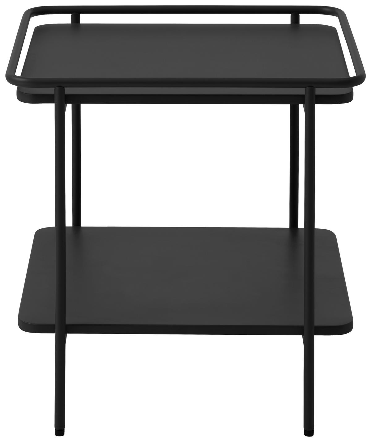 BEISTELLTISCH 45/45/44,3 cm Schwarz quadratisch  - Schwarz, Basics, Metall (45/45/44,3cm) - Xora