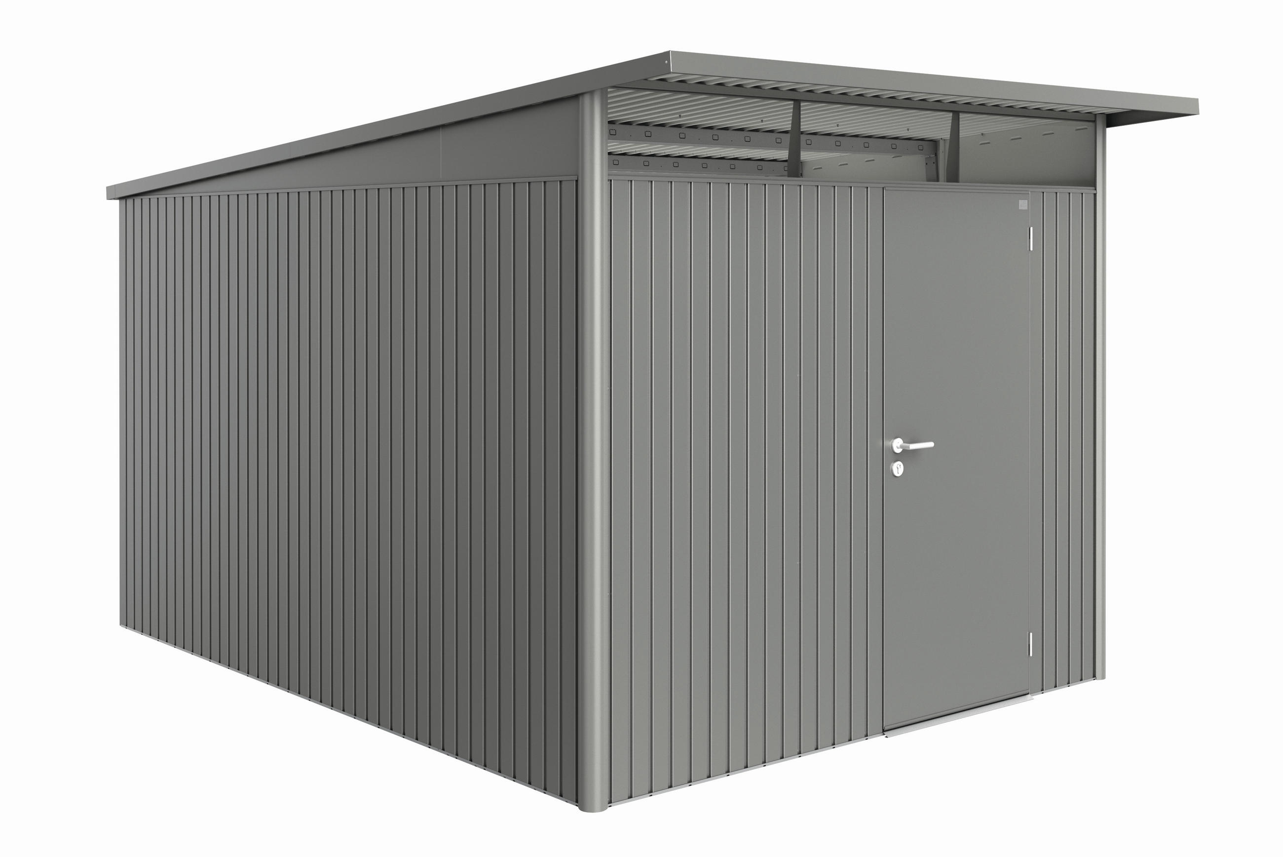 GERÄTEHAUS 260/222/380 cm  - Anthrazit, Basics, Metall (260/222/380cm) - Biohort