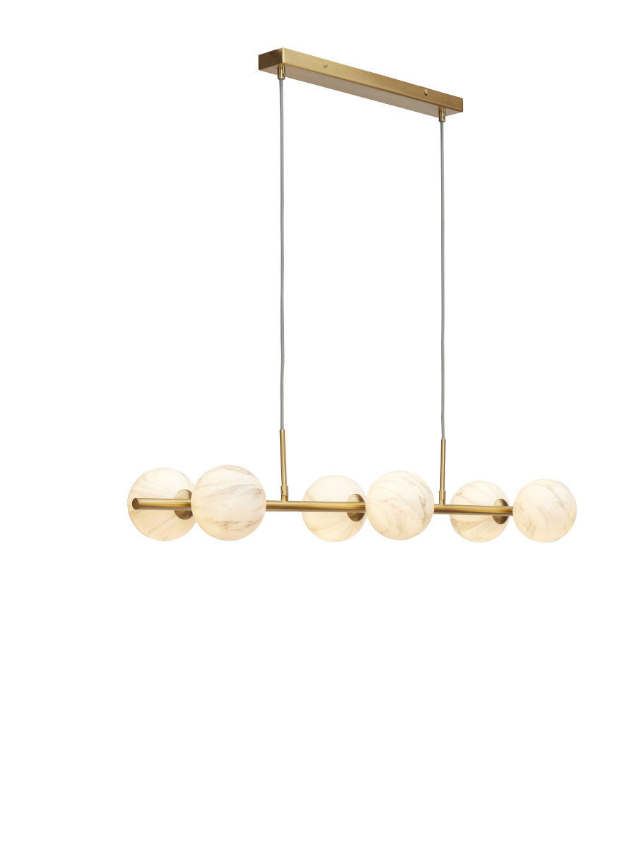 HÄNGELEUCHTE 105/30 cm  - Goldfarben/Weiß, Basics, Glas/Metall (105/30cm) - It's about Romi