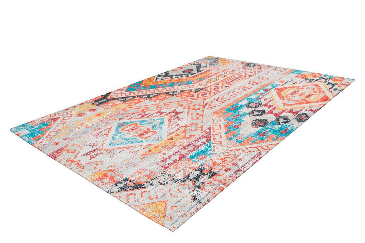 PLOCHO TKANÝ KOBEREC, 120/170 cm, viacfarebná, oranžová - oranžová/viacfarebná, Konventionell, textil (120/170cm)