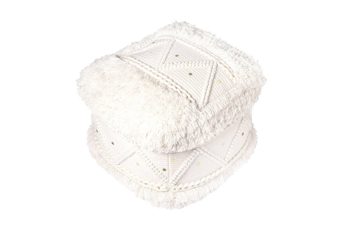 POUF 50/45/50 cm  - Creme, Trend, Textil (50/45/50cm) - Kayoom