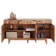 SIDEBOARD 160/80/42 cm  - Schwarz/Akaziefarben, LIFESTYLE, Holz/Metall (160/80/42cm) - Landscape