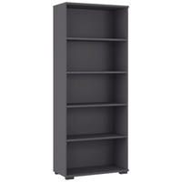 AKTENREGAL 80/200/40 cm  - Schwarz/Graphitfarben, KONVENTIONELL, Holzwerkstoff/Kunststoff (80/200/40cm) - Germania