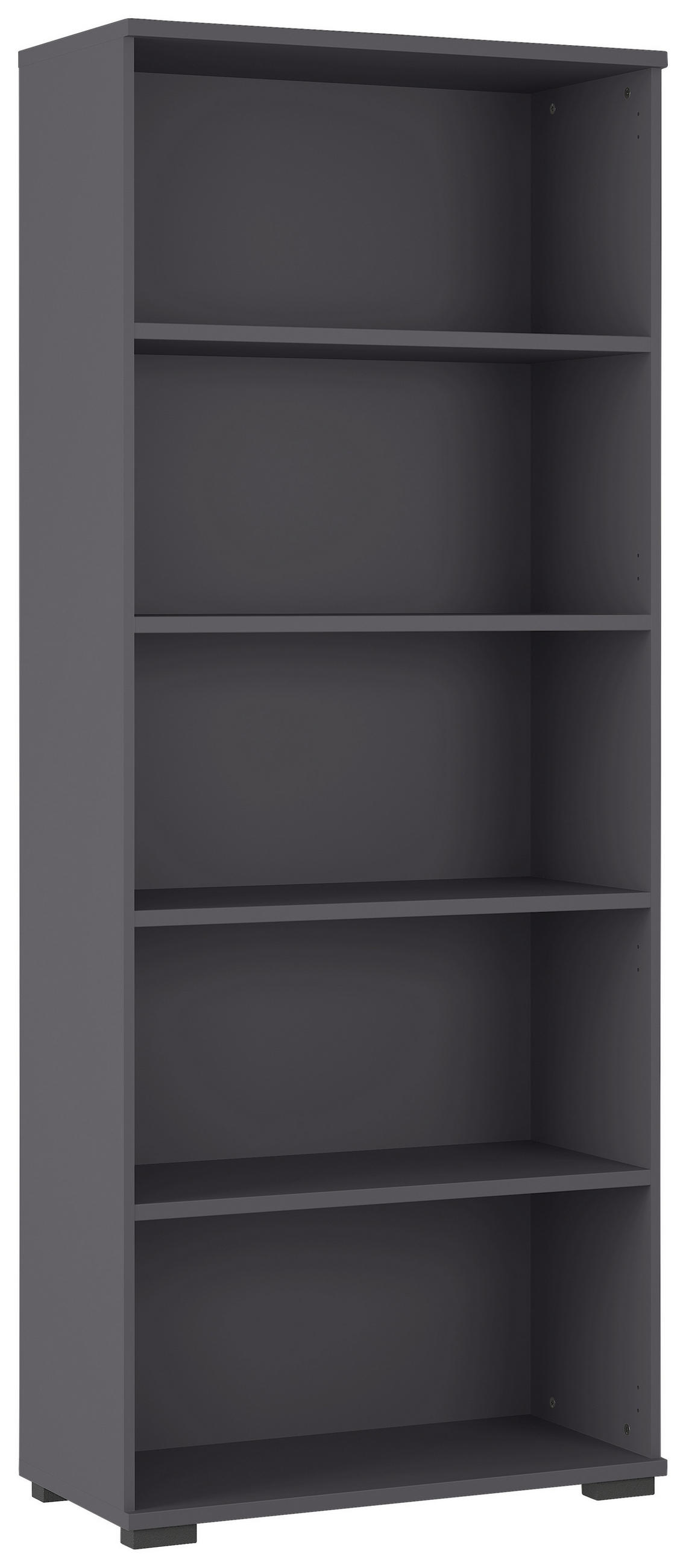AKTENREGAL 80/200/40 cm  - Schwarz/Graphitfarben, KONVENTIONELL, Holzwerkstoff/Kunststoff (80/200/40cm) - Germania