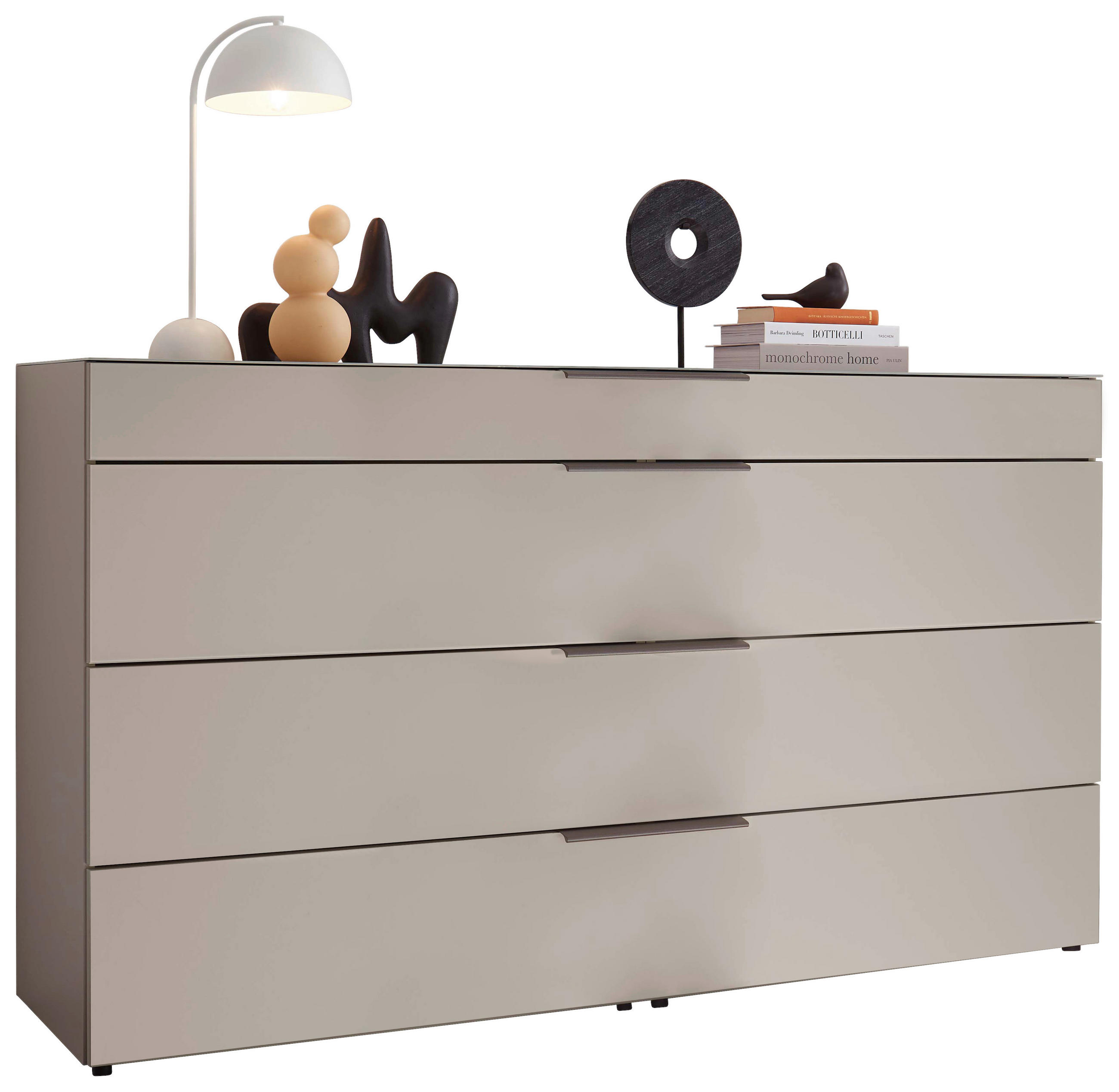 SIDEBOARD  in 160/91,2/43 cm  - Schieferfarben/Schwarz, Basics, Glas/Holzwerkstoff (160/91,2/43cm) - Dieter Knoll