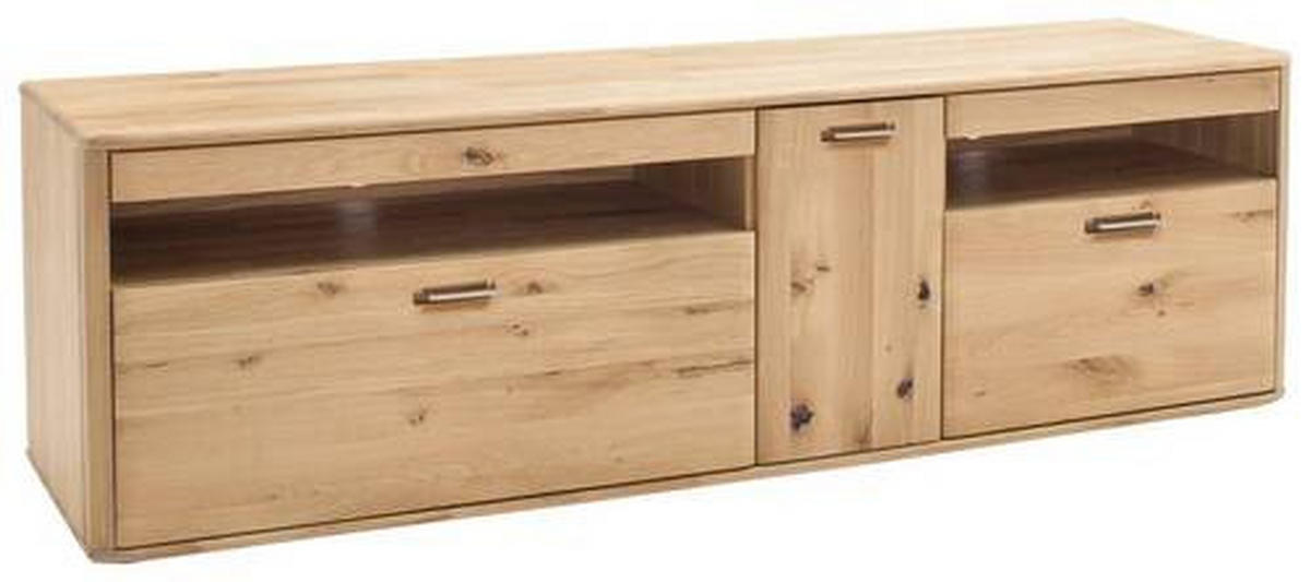 TV-ELEMENT  in 186/58/50 cm  - Eichefarben, Design, Holz/Metall (186/58/50cm) - Livetastic