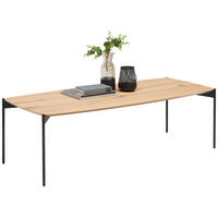 COUCHTISCH in Holz, Metall 139/60/35 cm  - Eichefarben/Anthrazit, Design, Holz/Metall (139/60/35cm) - Venjakob