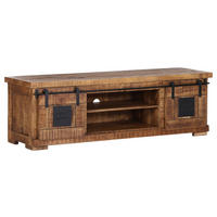 LOWBOARD Mangoholz massiv Naturfarben, Schwarz  - Schwarz/Naturfarben, KONVENTIONELL, Holz/Holzwerkstoff (160/50/45cm) - Landscape