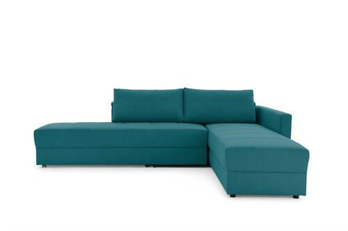 ECKSOFA LOOKS III Petrol Webstoff  - Petrol/Schwarz, Design, Kunststoff/Textil (229/287cm) - LOOKS by W.Joop