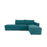 ECKSOFA in Webstoff Petrol  229/287 cm  - Petrol/Schwarz, Design, Kunststoff/Textil (229/287cm) - LOOKS by W.Joop