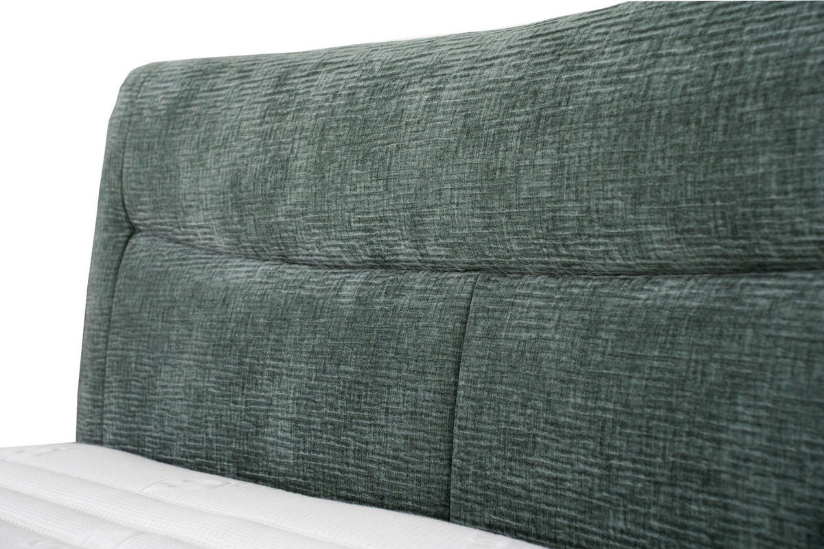 BOXSPRINGBETT 180/200 cm  in Türkis  - Türkis/Chromfarben, KONVENTIONELL, Textil/Metall (180/200cm) - Esposa