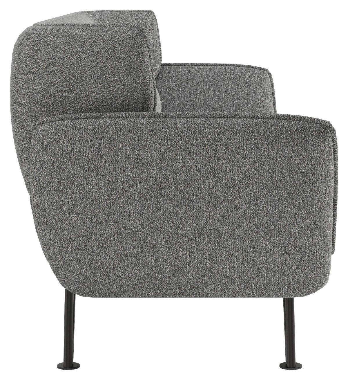 3-SITZER-SOFA in Webstoff Anthrazit  - Anthrazit, MODERN, Textil/Metall (228/81/89cm) - MID.YOU