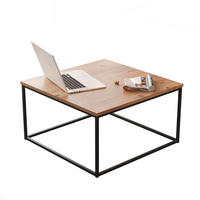 COUCHTISCH 72/72/40 cm quadratisch Schwarz, Eichefarben  - Eichefarben/Schwarz, Design, Holzwerkstoff/Metall (72/72/40cm) - MID.YOU