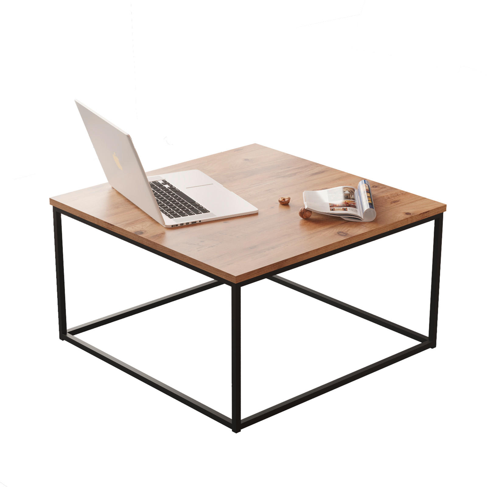 Mid.you Couchtisch Schwarz, Eiche 72x40x72 cm