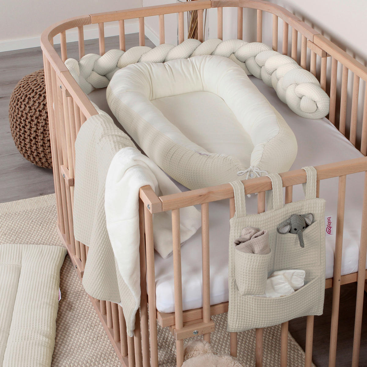 BETTTASCHE - Weiß, Basics (38/28/2,5cm) - Babybay