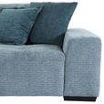 ECKSOFA Blau, Petrol Flachgewebe  - Blau/Petrol, KONVENTIONELL, Holz/Textil (190/270cm) - Carryhome