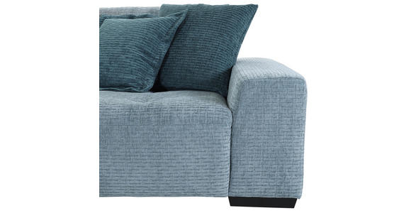 ECKSOFA Blau, Petrol Flachgewebe - Blau/Petrol, KONVENTIONELL, Holz/Textil (190/270cm) - Carryhome