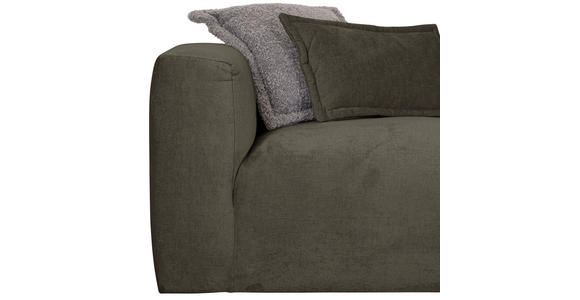 ECKSOFA in Chenille Dunkelgrau  - Dunkelgrau/Schwarz, Design, Kunststoff/Textil (280/175cm) - Landscape