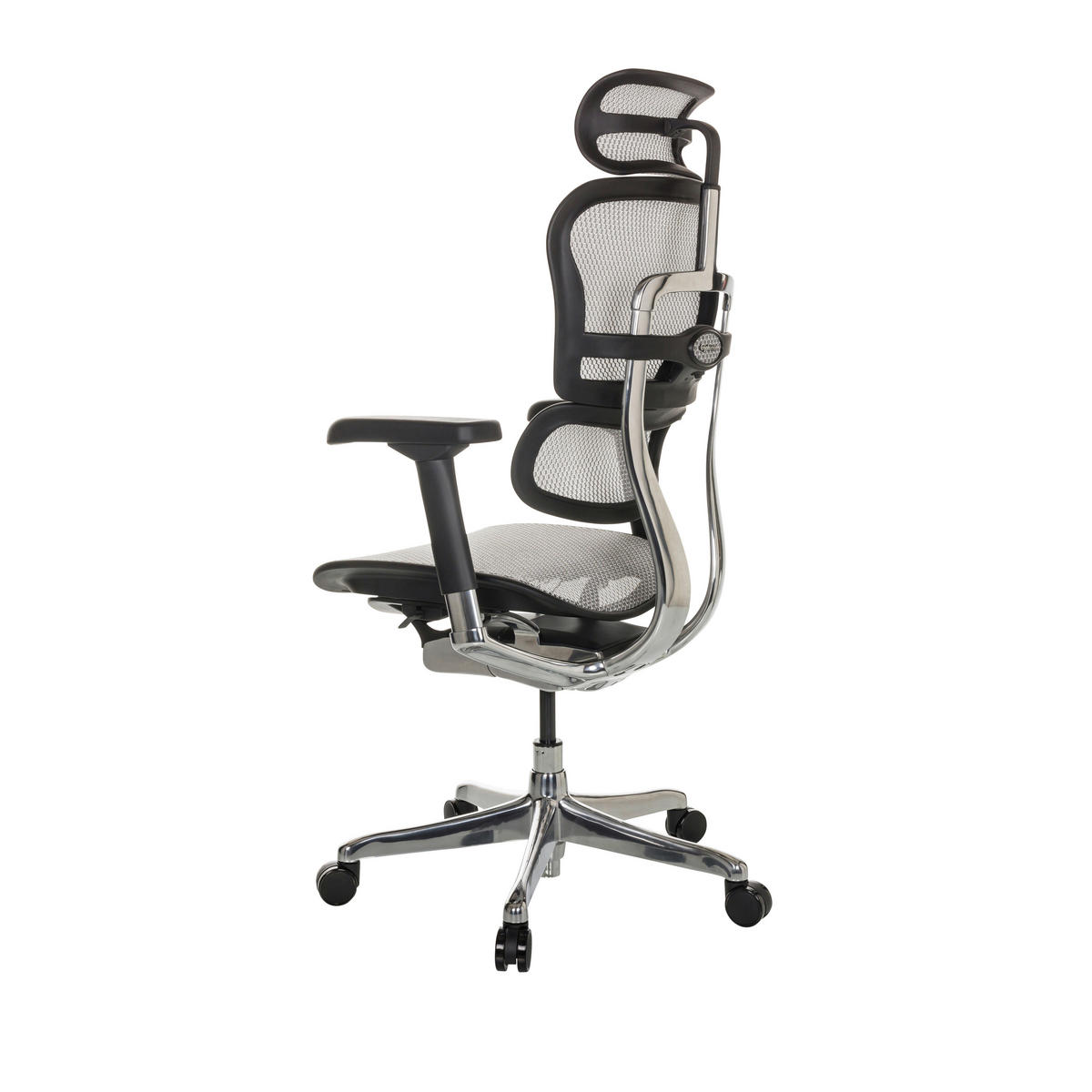 SNURRSTOL  i nät ljusgrå  - ljusgrå/silver, Basics, metall/textil (69/119-144/65cm) - MID.YOU