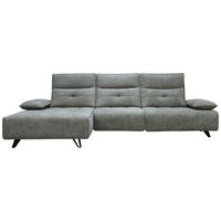 ECKSOFA Grau Chenille  - Schwarz/Grau, Design, Kunststoff/Textil (162/314cm) - Livetastic