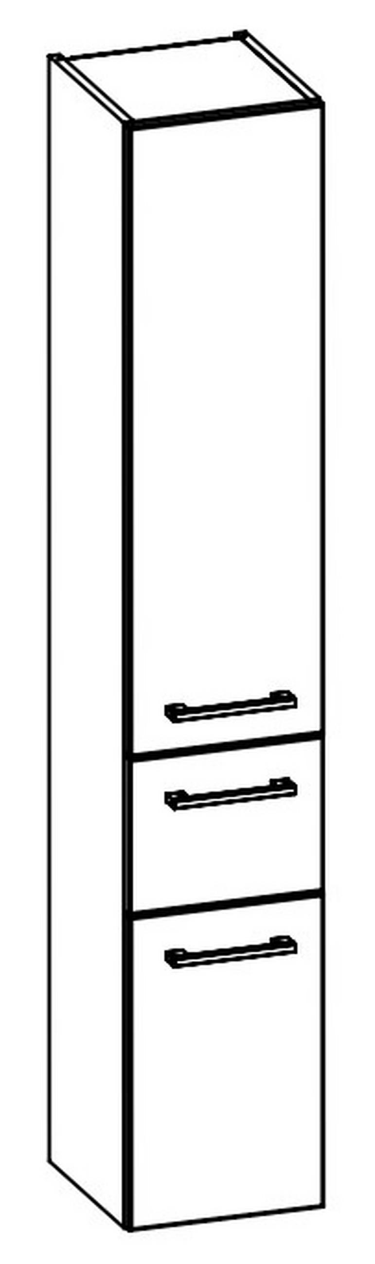 HOCHSCHRANK 30/168/33 cm  - Kaschmir/Eichefarben, KONVENTIONELL, Glas/Holz (30/168/33cm) - Dieter Knoll