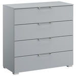 KOMMODE  in 80/81/42 cm  - Silberfarben/Hellgrau, Design, Holzwerkstoff/Kunststoff (80/81/42cm) - Novel