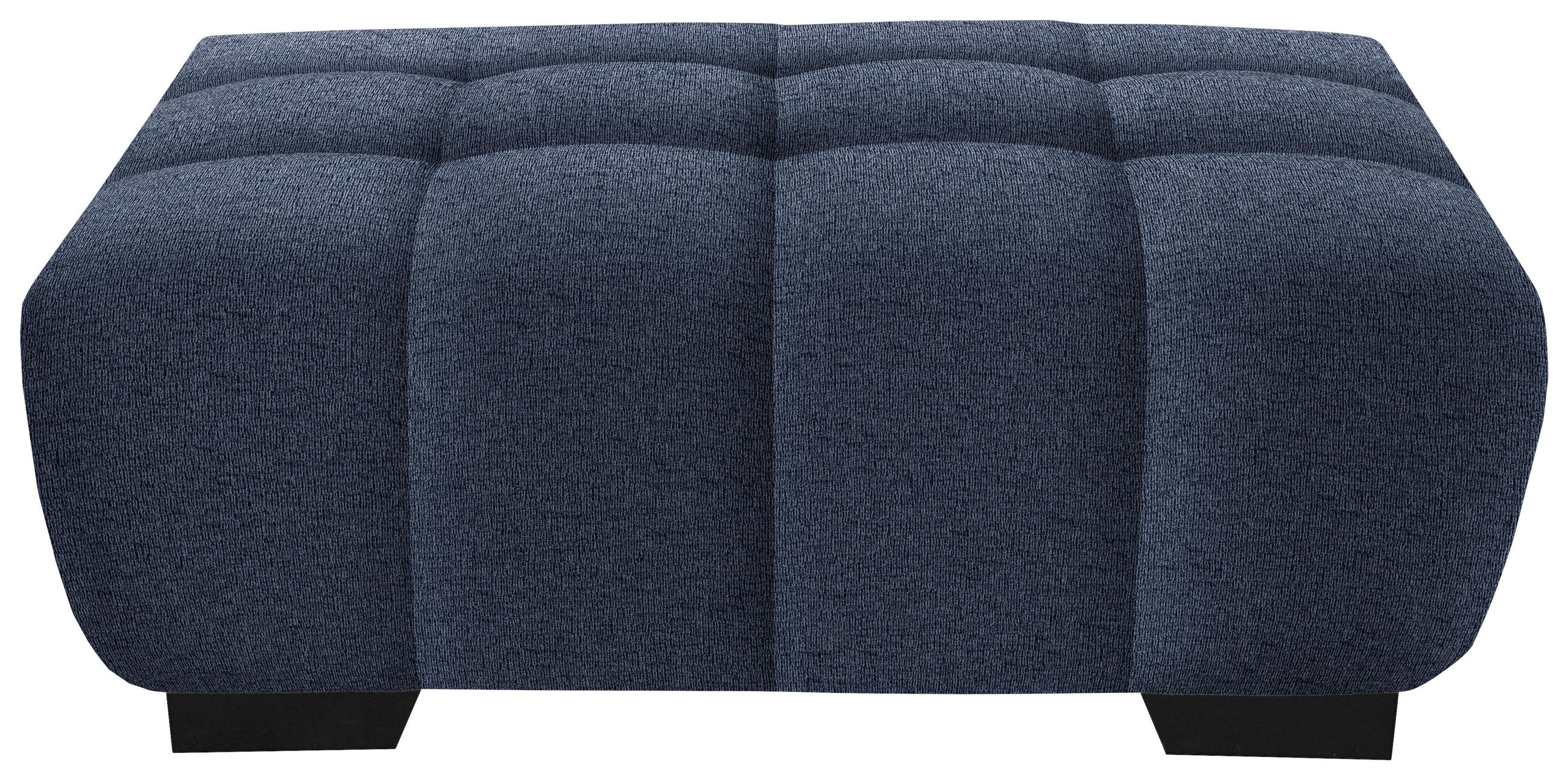 HOCKER in Textil Dunkelblau  - Schwarz/Dunkelblau, Konventionell, Textil/Metall (106/40/72cm) - Hom`in