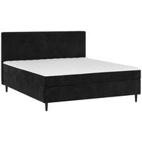 BOXBETT 120/200 cm,  in Schwarz,  - Schwarz, KONVENTIONELL, Holz/Textil (120/200cm) - Welnova