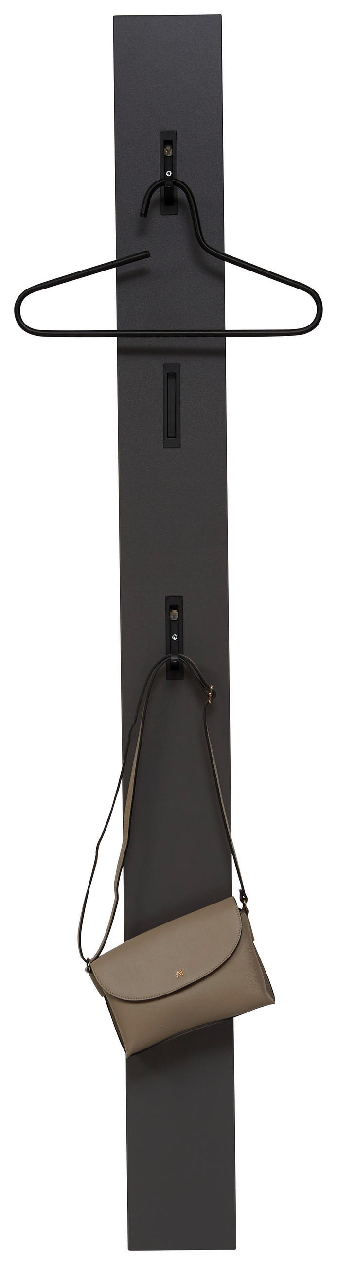 Voleo Garderobenpaneel Graphit, Schwarz 15x170x3 cm