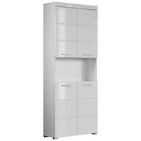 VYSOKÁ SKŘÍŇ, bílá, bílá, 73/190/31 cm - bílá/barvy stříbra, Moderní, kompozitní dřevo/plast (73/190/31cm) - MID.YOU