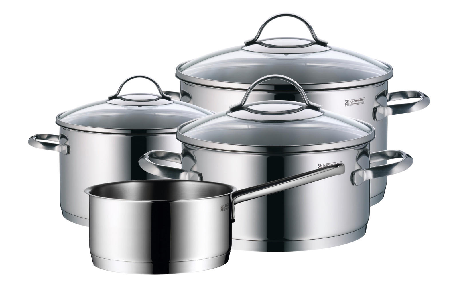 SET ŠERPI 4 dela  - boja nerđajućeg čelika, Osnovno, staklo/metal - WMF