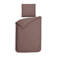 BETTWÄSCHE 2-teilig Banda Makosatin 135/200 cm  - Dunkelrosa, Basics, Textil (135/200cm)