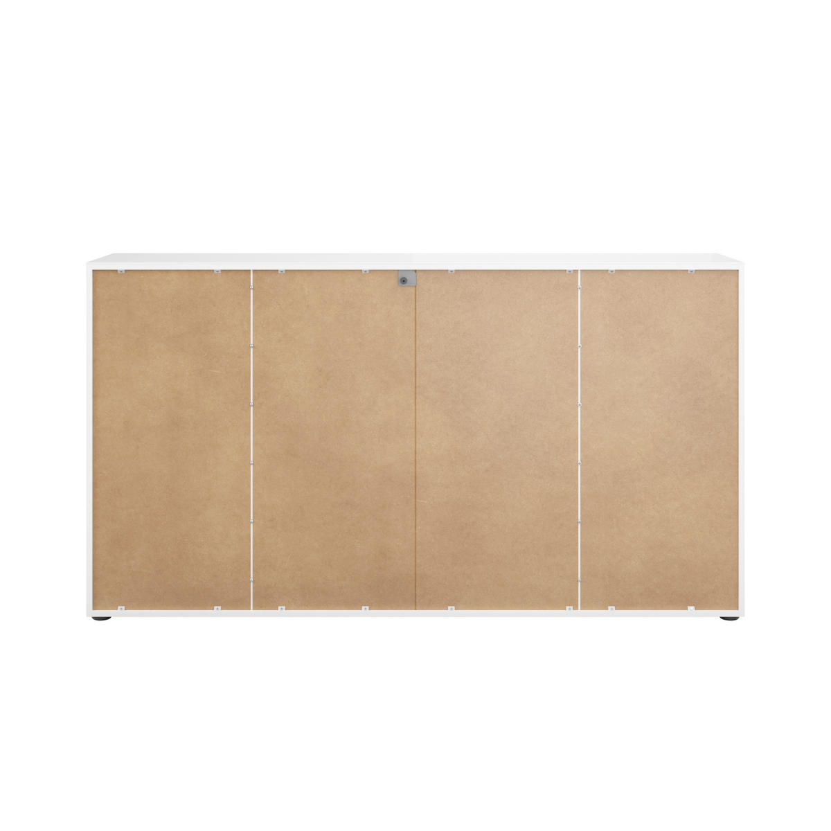 SIDEBOARD Style  in 180/98,7/40 cm  - Weiß Hochglanz/Schwarz, Basics, Glas/Holzwerkstoff (180/98,7/40cm)