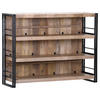 BAR Mangoholz massiv Naturfarben, Schwarz  - Schwarz/Naturfarben, Design, Holz/Metall (140/105/52cm) - Landscape