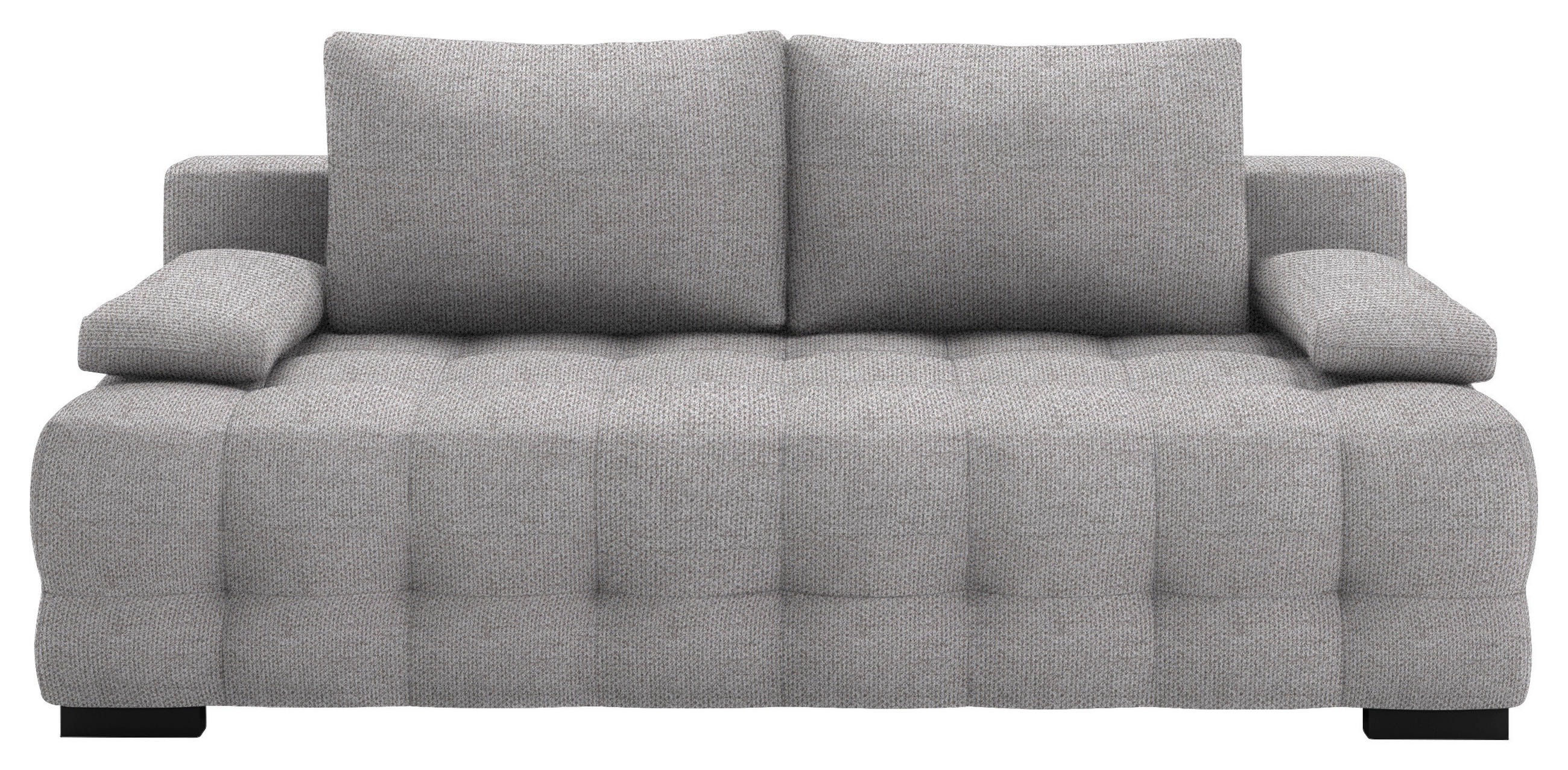 SCHLAFSOFA in Struktur Grau  - Schwarz/Grau, KONVENTIONELL, Kunststoff/Textil (209/96/100cm) - Stylife
