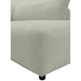 ECKSOFA  in Chenille Salbeigrün  307/224 cm  - Salbeigrün/Schwarz, KONVENTIONELL, Kunststoff/Textil (307/224cm) - Hom`in
